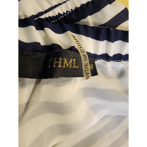 THML‎ Strapless Maxi Dress Lined Slit Front Skirt Size M - Picture 3 of 5